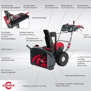 Cramer Schneefräse 82SN61 inkl. 2x Akku und 1x Ladegerät – Bild 10