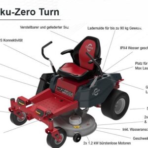 Cramer Aufsitzmäher 82ZT107 inkl. 6x Akku und Transport-Schnellladegerät – Bild 16